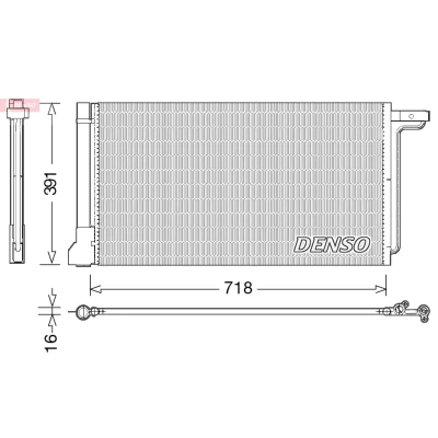 Imagen de DENSO DCN10028 Condensador con secador 718x391x16 R 134 a 718 FORD: FOCUS 3, C Max 2, 3 Turnier
