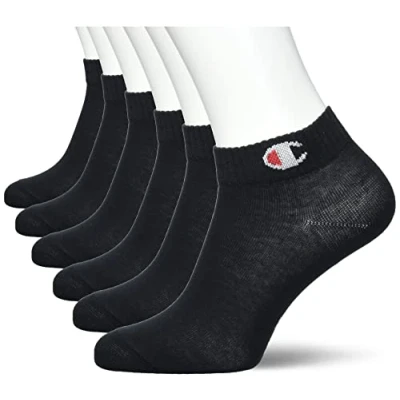 Imagen de Champion Core 6pp Quarter, Calcetines Unisex adulto, Negro, 35 38