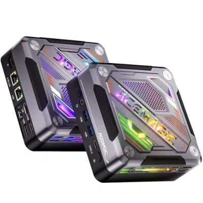 Imagen de ACEMAGIC AM18 Mini PC Gaming, AMD Ryzen 7 8845HS (8C/16T, hasta 5,1 GHz), Ordenadores de Sobremesa 32GB DDR5 1024GB M.2 2280 PCle 4.0x4 SSD,AMD Radeon™ 780M2,5 G LAN 8K UHD para Juegos