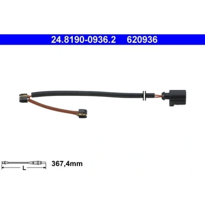 Imagen de ATE 24.8190 0936.2 Sensor de Desgaste Pastillas Frenos VOLKSWAGEN: Touareg I, PORSCHE: Cayenne