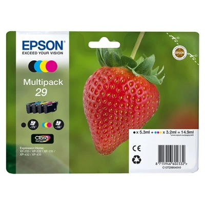 Imagen de Cartucho de tinta Epson C13T29864020 Fresa, 29 cartuchos, CMYK