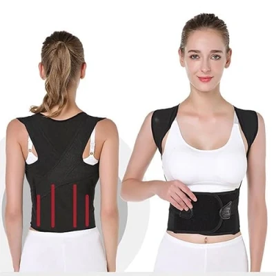 Imagen de JINGSHUBO corrector de postura, espalda para hombre y mujer, soporte recto espalda, lumbar ajustable