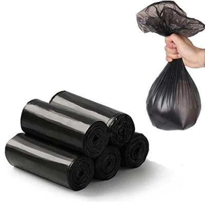 Imagen de bolsas de basura orgánicas 30 litros, 100 resistentes al desgarro, para cocina, alimentos, % compostables y biodegradables, almidón maíz con certificación EN13432.