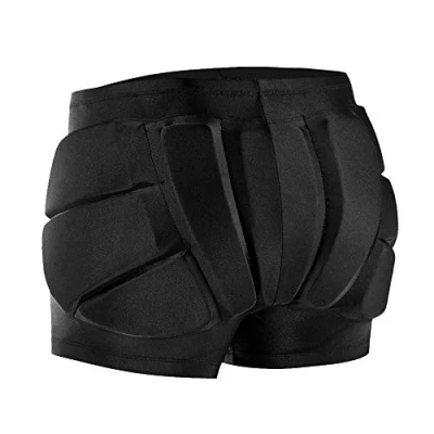 Imagen de WOSAWE Pantalones Cortos Protección Acolchados para Niños, Resistencia al Impacto y Transpirable Cadera Protector Patinar Esquí Snowboard L