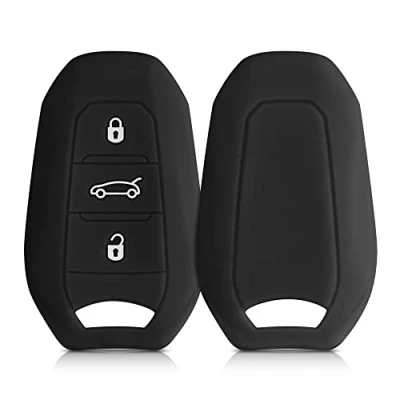 Imagen de kwmobile Funda Compatible con Opel Llave de Coche Smartkey 3 Botones (Solo Keyless Go) Carcasa Protectora Silicona para Case en Negro