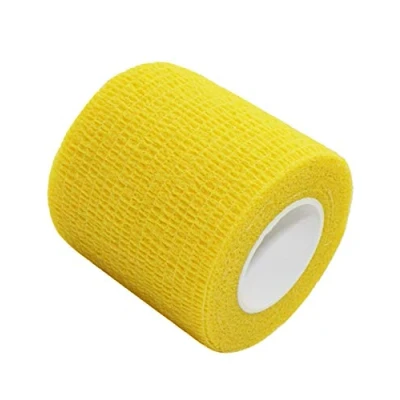 Imagen de Risscly 5cm venda cohesiva autoadhesivas cinta adhesiva deportiva deportivas (amarillo, 12 rollos)