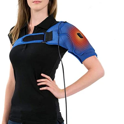 Imagen de Soporte Térmico para Hombros, Almohadilla Térmica Hombros con Correa Ajustable, Eléctrico Brazos Alivio Del Dolor Muscular Manguito Rotador y Tendinitis (L)