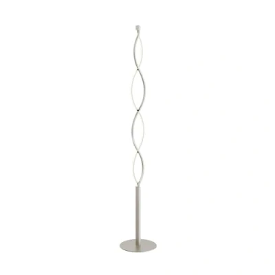 Imagen de LED lámpara de pie &#039;Auron&#039; (Moderno) en Gris hecho Plástico e.o. para Salón &amp; Comedor (2 llamas,) Lindby