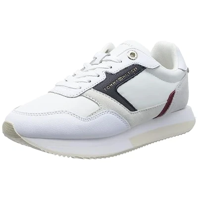 Imagen de Tommy Hilfiger Essential Runner FW0FW07681, Zapatilla de Running Mujer, Blanco (White), 41 EU