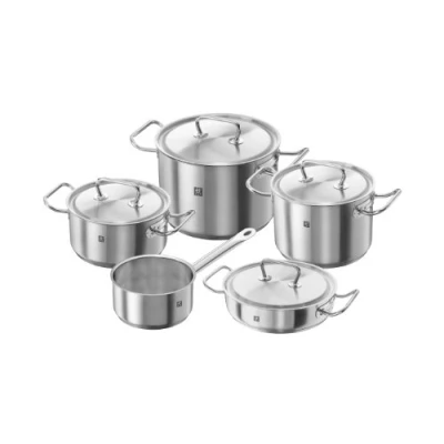 Imagen de ZWILLING Batería de Cocina 5 Piezas, 4 Tapas, Apto para Inducción, Acero Inoxidable, Twin ClassicC, Ø 16cm, 20 cm, 24 cm