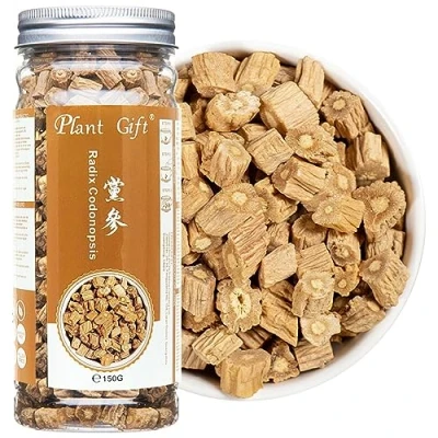 Imagen de Plant Gift Radix Codonopsis,150G/5.29oz 党参 Pilosulae Root, Dried Bulk Herbs, dang shen Raw from Chinese Health Tea, Raíz de pilosulae, hierbas a granel secas, crudo del té salud chino
