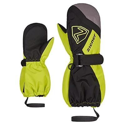 Imagen de Ziener Guantes de esquí Unisex Laurus para bebé, Impermeables, Largos, Reflectantes, 116 cm, Color Negro