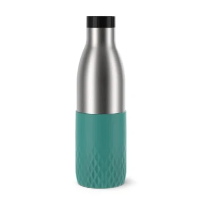 Imagen de Tefal Botella de 0,7 L, acero inoxidable 18/10, hermético, funda silicona, ergonómica, mantiene bebidas calientes 12 horas y frías 24 horas, compatible con lavavajillas, Bludrop Sleeve verde