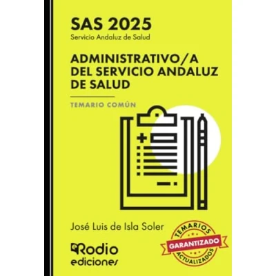 Imagen de Administrativo/a del Servicio Andaluz de Salud. Temario Común. SAS 2025