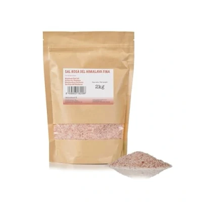 Imagen de FRISAFRAN sal Rosa del himalaya fina 2kg 100% Natural no refinada Alto contenido de minerales Origen Pakistán