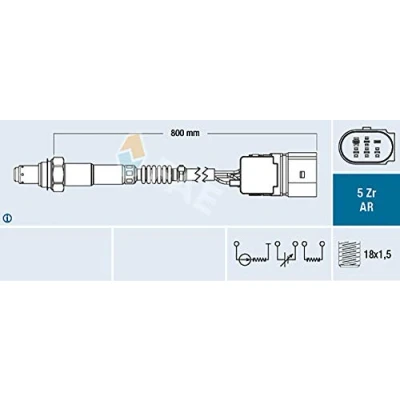 Imagen de FAE 75357 Sonda lambda delante del catalizador VOLKSWAGEN: Golf 5, Polo IV Hatchback, Passat B5 GP Berlina, SEAT: Ibiza 3, Córdoba II Berlina