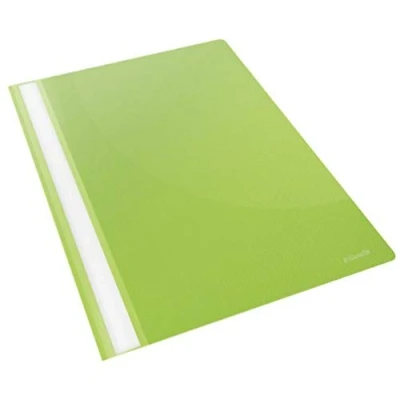 Imagen de Esselte Camisa plástica A4 con solapa transparente, color verde, 1 paquete de 25 unidades