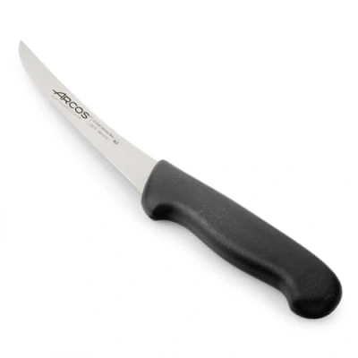 Imagen de Arcos Serie 2900 Cuchillo Deshuesador Curvo Semiflexible Hoja de Acero Inoxidable Nitrum 140 mm Mango inyectado en Polipropileno Color Negro