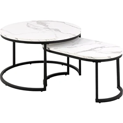 Imagen de AC Design Furniture Spencer Mesa de café, Blanco, H: 42 x B: 70 T: cm