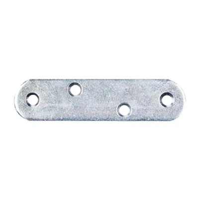Imagen de Alberts 329976 Pletina de ensamblaje, Con extremidades redondas, Galvanizada en azul, 77 x 19 mm