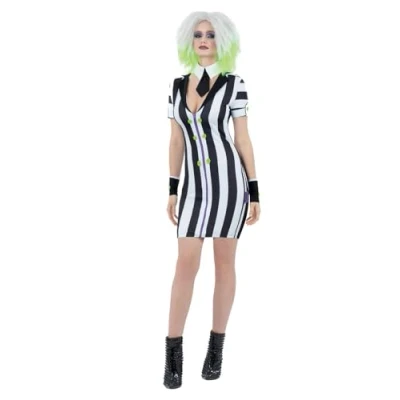 Imagen de Smiffys Disfraz de Beetlejuice, Vestido camisero, cuello corbata y puños