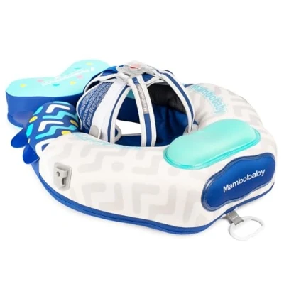 Imagen de HECCEI Flotador Bebe Mambobaby No Inflable con Cola Anillo de Natación para Piscina Playa, Bebés 3 a 24 Meses