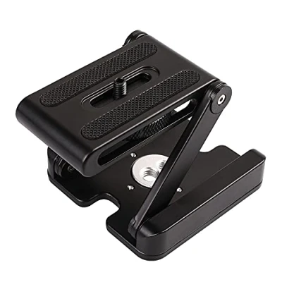Imagen de Cabezal de Bola trípode inclinable Z Flex Plegable, aleación Aluminio Soporte Placa liberación rápida para videocámara DSLR, trípode, riel Deslizante