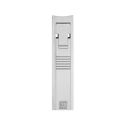 Imagen de ZWILLING Cortaúñas compacto en caja metálica (ultraplano con lima de uñas, filo curvado, para viajar y desplazarse, incluye funda piel), premium, plata