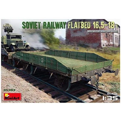 Imagen de MiniArt 35303 1:35 Sov. Carro Plano (16,5 18to). Reproducción Fiel a la fabricación de maquetas, Kit construcción plástico, Manualidades, aficiones, Pegar, maqueta, Montaje, sin barnizar