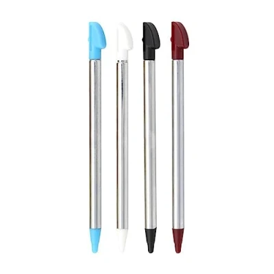 Imagen de OSTENT Adjustable Metal Game Touch Stylus Pen Compatible for Nintendo 3DSLL/XL Console Pack of 4