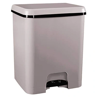 Imagen de COM FORT HOUSE Cubo de Basura con Pedal Capacidad 52 litros Reciclaje Color Marron Orgánico Cocina 1 unidad Piezas Extraíbles Limpieza Fácil