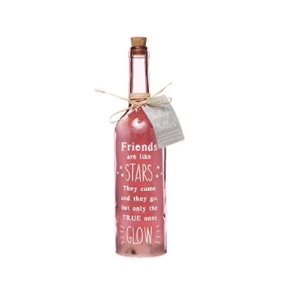 Imagen de Boxer SB1104 botella con texto en inglés, de cristal, rosa