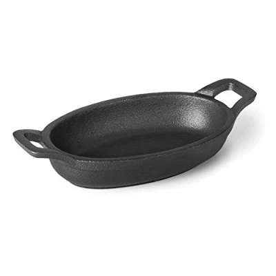 Imagen de Lacor 25783 Cacerola Oval sin Base Magma, Hierro Fundido, Negro, 21.7 cm