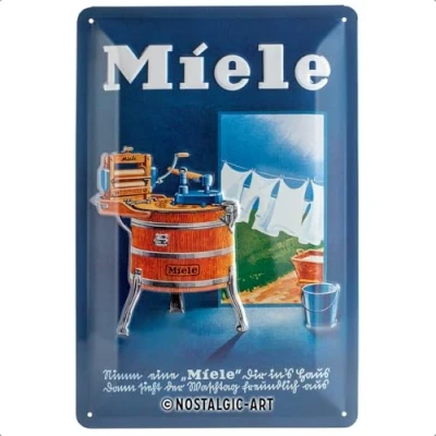 Imagen de Nostalgic Art Cartel de Chapa Retro Miele Idea Regalo para los Aficionados a la Nostalgia, metálico, Diseño Vintage decoración, 20 x 30 cm