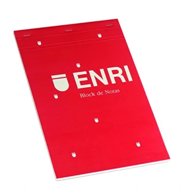 Imagen de Enri 400032071 Pack de 5 blocs notas grapados tapa blanda, A4