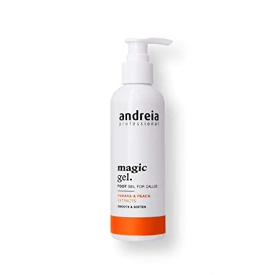 Imagen de Andreia Foot Callus Magic Gel con Extractos de Papaya y Melocotón Crema Pies para Talones Agrietados Piel Seca Ácido Salicílico Best Remover for Heel 200 ml