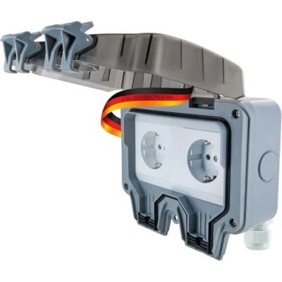 Imagen de SCHWAIGER SOAD0200 Enchufe exterior (protección contra la intemperie, IP66, cierre de clic)