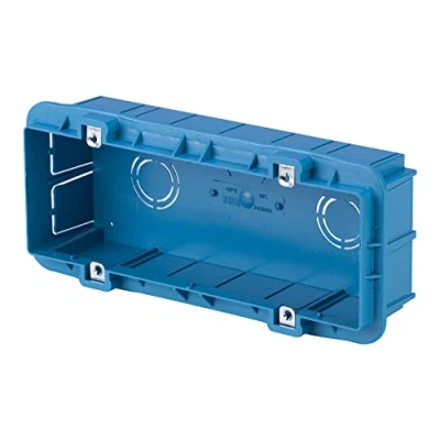 Imagen de Poly Pool PP8131 Caja de derivación empotrado para instalaciones albañilería, máximo 6 módulos, rectangular, azul
