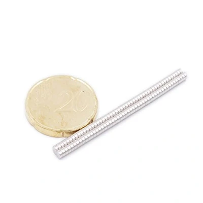 Imagen de Brudazon 90 Mini imanes Discos 2x1mm N52 Nivel más Fuerte Los de neodimio Ultra Fuertes Imán del Poder para la Toma Modelo, Foto, Pizarra Blanca Pequeño, Redondo y Extra