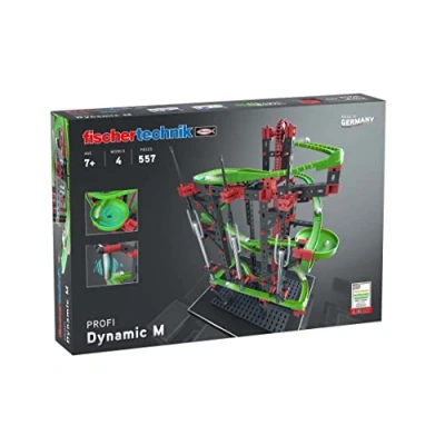 Imagen de fischertechnik circuito de canicas Dynamic M, 533872 kit construcción para niños, juguete educativo a partir 7 años