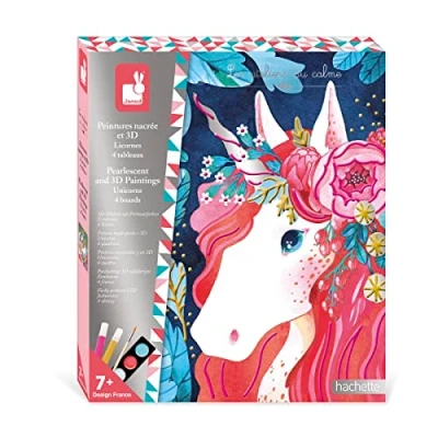 Imagen de Janod Dipinti perlati e unicorni 3D, Multicolor (JURATOYS J07951)