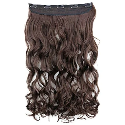 Imagen de CAISHA 55cm Clip En Extensiones De Cabello Postizo Ondulado Morena C70 1