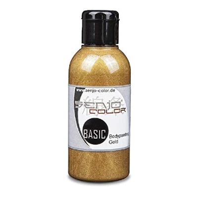 Imagen de Senjo color Basic Bodypainting I de cara y cuerpo cosméticos, dermatológicamente probado carnaval, disfraces 75 ml oro
