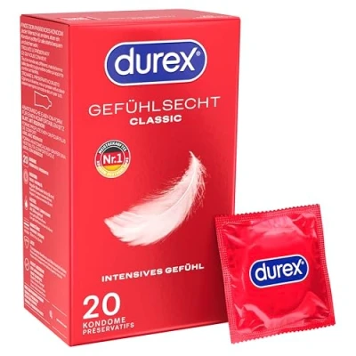 Imagen de Preservativos masculinos marca DUREX PREZERWATYWY GEFÜHLSECHT CLASSIC