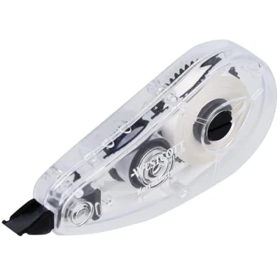 Imagen de Westcott E 743918 00 Rodillo corrector con capa correctora blanca de 10 m x 5 mm, preciso, altamente opaco y se puede escribir inmediato