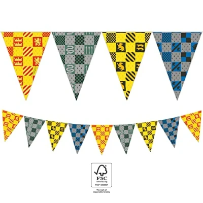 Imagen de Procos 93377 Harry Potter, FSC® Mix, 9 banderines, cumpleaños infantiles, decoración