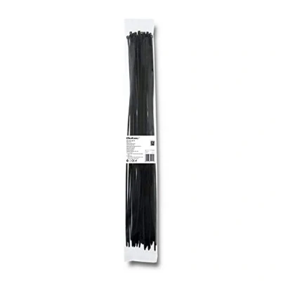 Imagen de Qoltec 52214 Presilla Ladder Cable Tie Nylon Negro 50 Pieza(s) Abrazaderas para Cables (Ladder Tie, Nylon, Negro, CE, cm, 4,8 mm)
