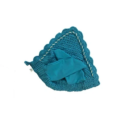 Imagen de Spire Gorro protector de orejas algodón transpirable ganchillo suave para caballo (pony, azul cielo)