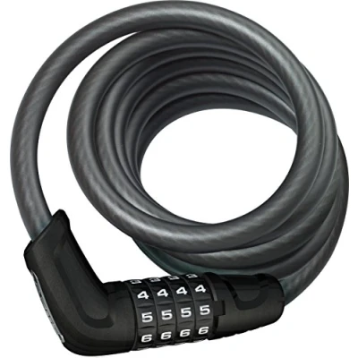 Imagen de ABUS Tresor 6512C/180 candado de cable bicicleta compacto con código combinación para bicicletas económicas o como secundario 12 mm nivel seguridad 4 negro