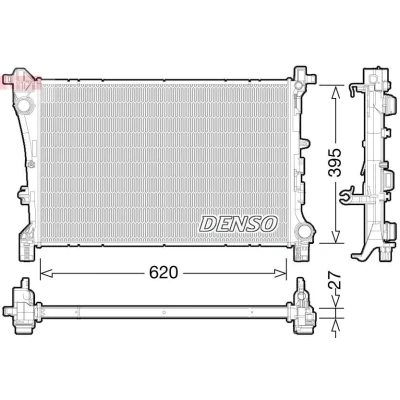 Imagen de Radiador, refrigeración del motor DENSO DRM09167